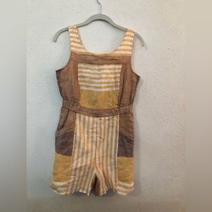 Ettitwa Anthropologie linen romper size 6